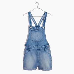 NWT Madewell Denim Overall Shorts
